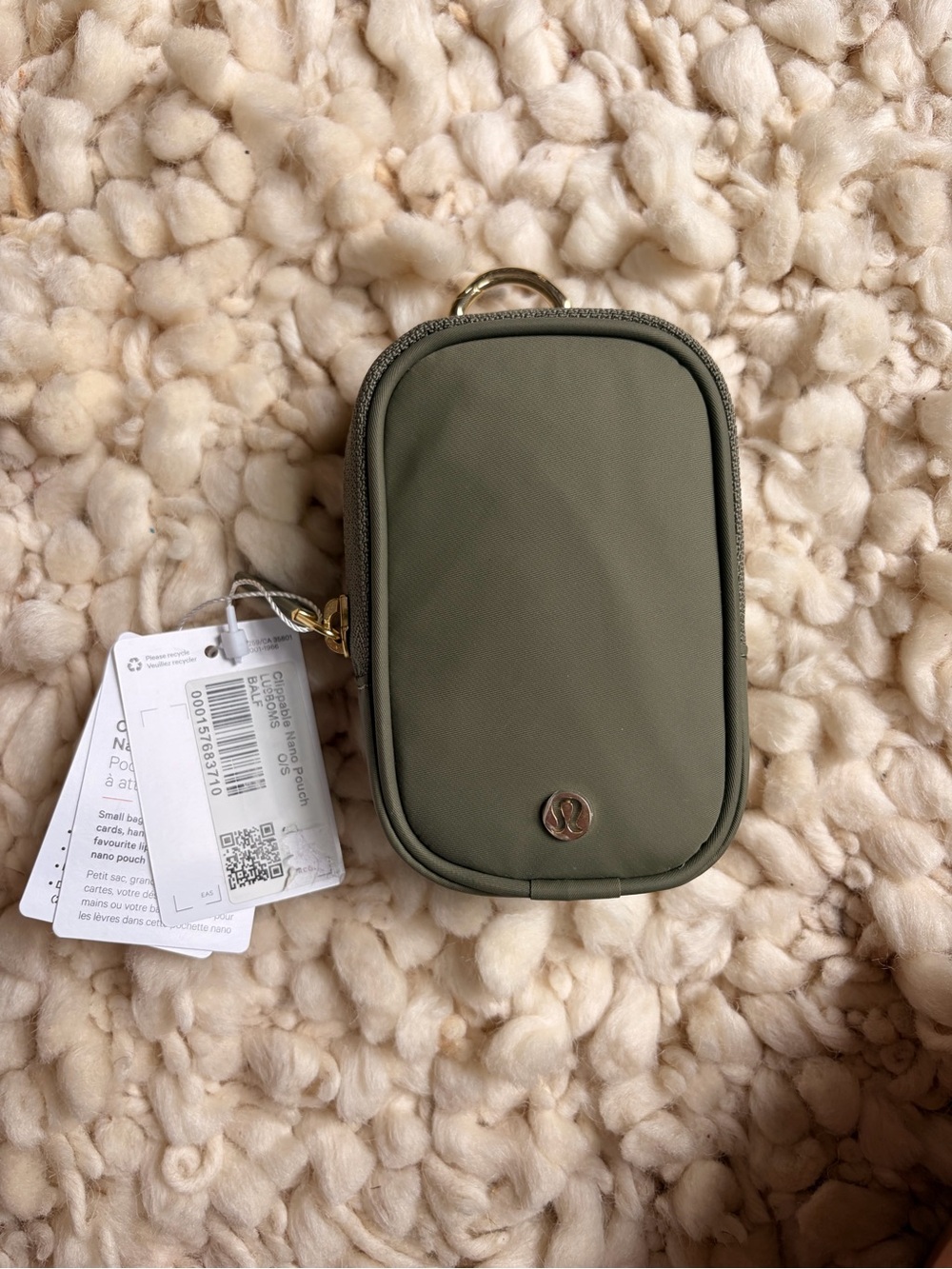 Lululemon Green Nano Pouch NWT